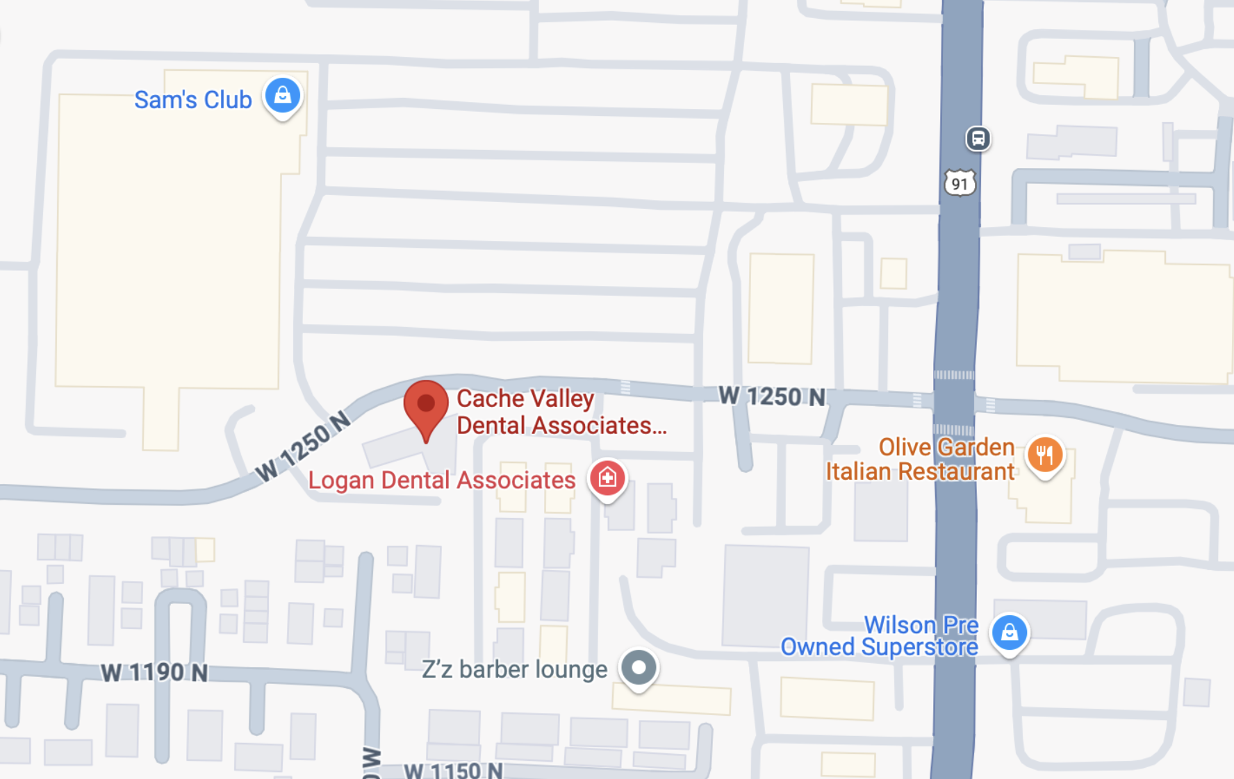 map of dentist location